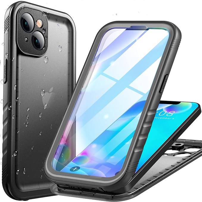 Cozycase for iPhone 14 Waterproof Shockproof Dustproof Case - Heavy Duty/360 Full Body/Military Grade/Protective/Rugged 【8FT Drop Proof | IP68 Underwater】 Built in Screen/Camera Protector with Lanyard