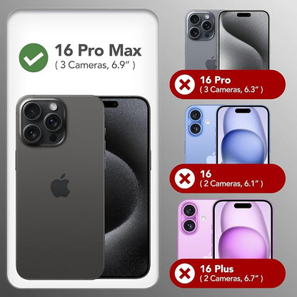 GONEZ Magnetic for iPhone 16 Pro Max Case, Compatible with MagSafe, Liquid Silicone Case, with Screen Protector + Camera Protector, Full Body Protective Shockproof Phone Cover 6.9", Klein Blue