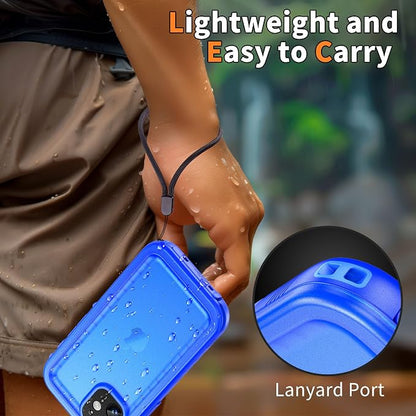 Cozycase Compatible with iPhone 12 Mini Waterproof Case - Full Body Rugged Dustproof Shockproof Case with Built-in Screen Protective Case for iPhone 12 Mini 5.4 inch (Blue)