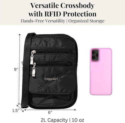 Baggallini Journey Crossbody Bags for Women 9x6 Small Lightweight Travel Handbag W/RFID