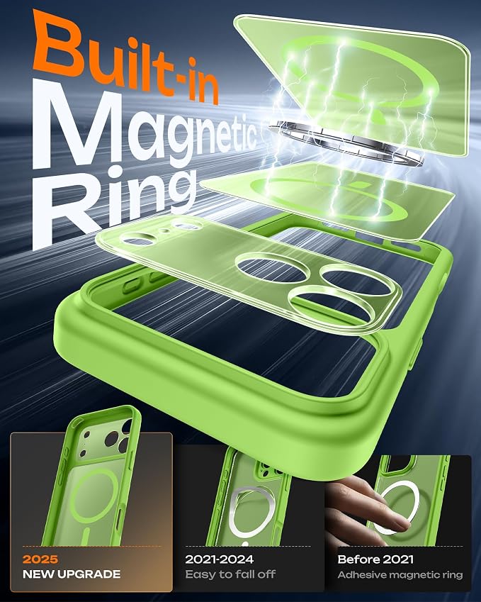 TOCOL for iPhone 17 Pro Max Case, Compatible with Magsafe Charger, Full Camera Protection, Translucent Matte for iPhone 17 Pro Max Phone Case 6.9 inch (Light Green)