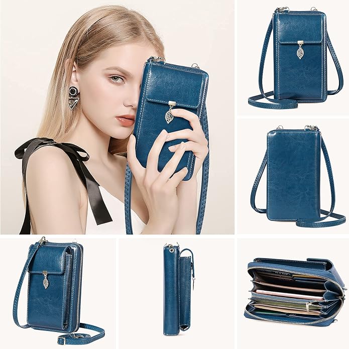 HUANLANG Small Crossbody Phone Bags for Women Leather Cell Phone Purse Wallet | Small, Cell Phone