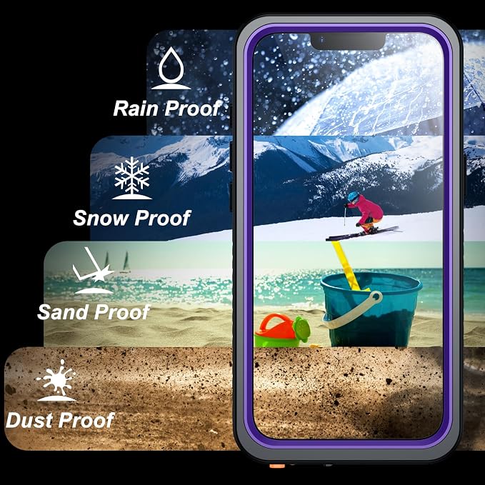 SPIDERCASE Magnetic for iPhone 16e Case iPhone 17e Case Waterproof, Built-in Screen & Camera Lens Protector[IP68 Underwater] [Military Grade Shockproof] Full Body Protection Phone Case,Purple
