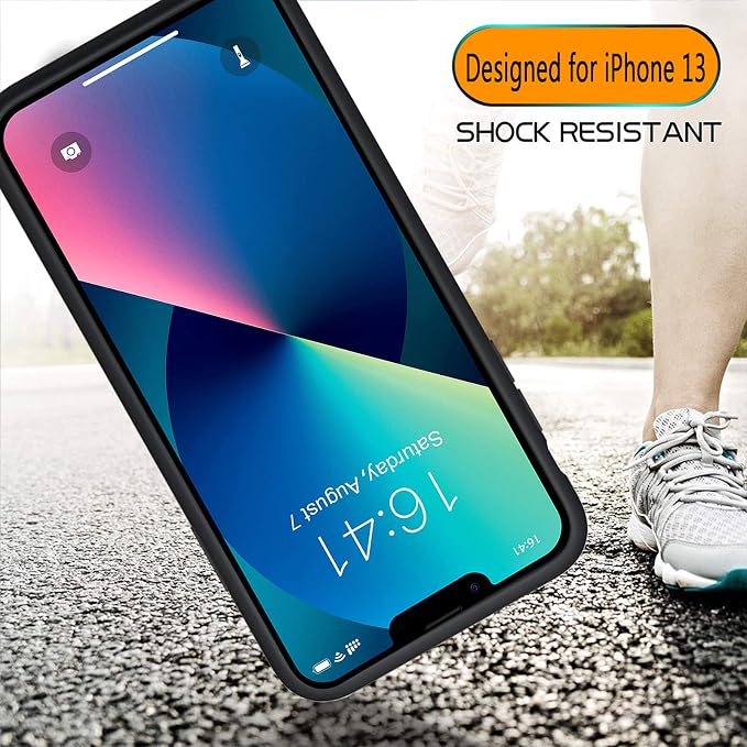 Battery Case for iPhone 13, 7000mAh Ultra-Slim Portable Charger Case Rechargeable Battery Pack Charging Case Compatible with iPhone 13 (6.1 inch)-Black
