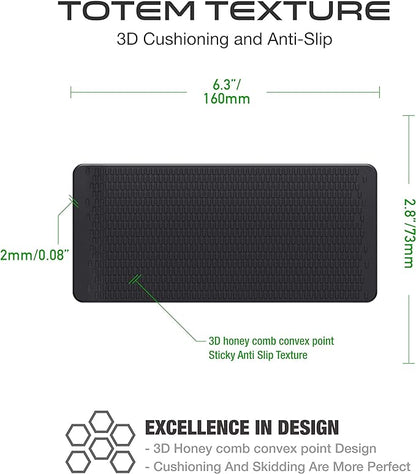 Car Dashboard Non Slip Mat, JIMISHA Anti Slip Pad, Anti Slide Sticky Dash Pad, Multifunctional Fixate Gripping Gel Pad for Radar Detector, Cell Phone, Keys, Glass, GPS, Coins 6.3x2.8 inch (4 Pack)