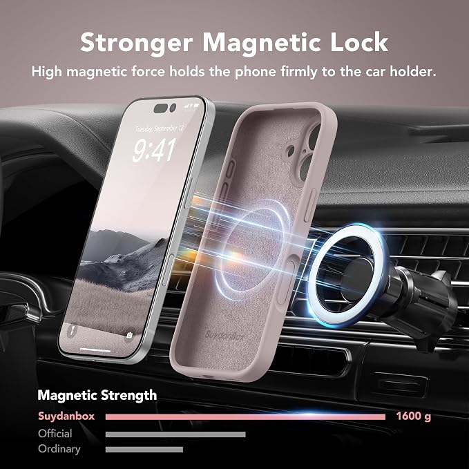 Magnetic for iPhone 17 Case, Compatible with MagSafe, [Full Camera Protection][Screen Protector] Silicone Shockproof Protective Phone Case for iPhone 17 6.3", Hazel
