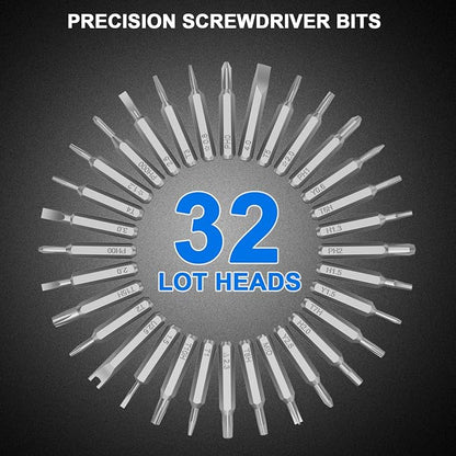 Tanson Precision Screwdriver Set 33-In-1 Small Screwdriver Set,Mini Screwdriver Kit Magnetic Professional Electronic Repair Tool for PC,Computer,Laptop,Iphone,Cell Phone,MacBook,Tablet,Watch,Glasses