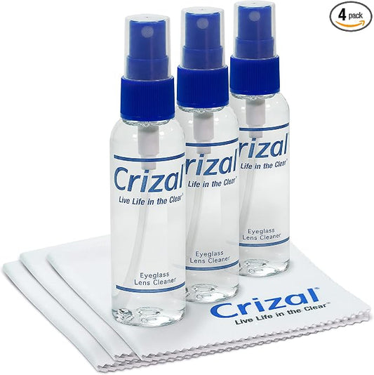 Lens Cleaning Kit – 3 Cloths +3 Solutions – Designed & Tested for AR-Coated Lenses – Complete AR Lens Care System