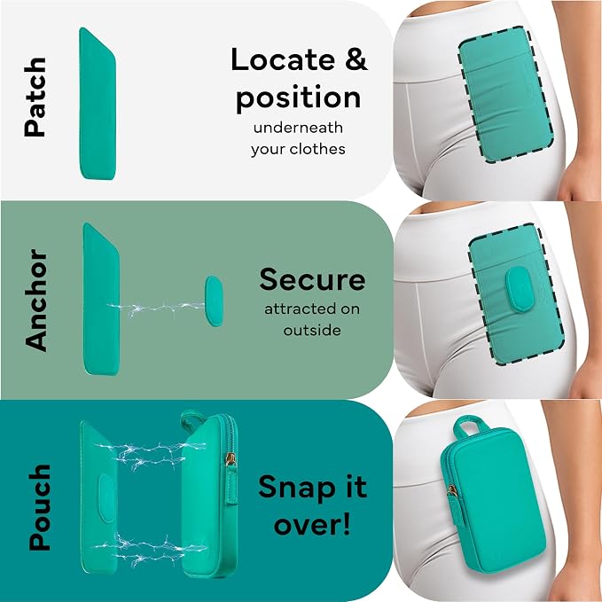Running Phone Holder – Max Comfort Lightweight Magnetic Pouch for Running & Fitness, Strap-Free Hands-Free Carrier for Waist, Thigh or Chest – Splash Resistant, Breathable – Fits All Phones– Off-white