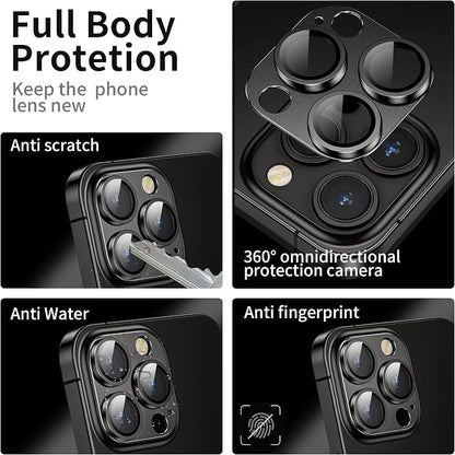 Camera Lens Protector for iPhone 14 Pro / iPhone 14 Pro Max, Alloy Metal Camera Cover with Tempered Glass Screen Protector Accessories,Case Friendly,Scratch Resistant,Easy to Install - Space