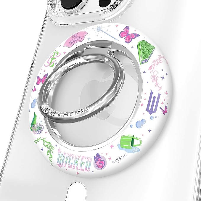 VELVET CAVIAR Compatible with MagSafe Phone Grip 2.0 | Cute Magnetic Ring Holder | Finger Loop Kickstand | Pop On Accessory for iPhone 17, 16, 15, 14, 13, 12 | Wicked for Good