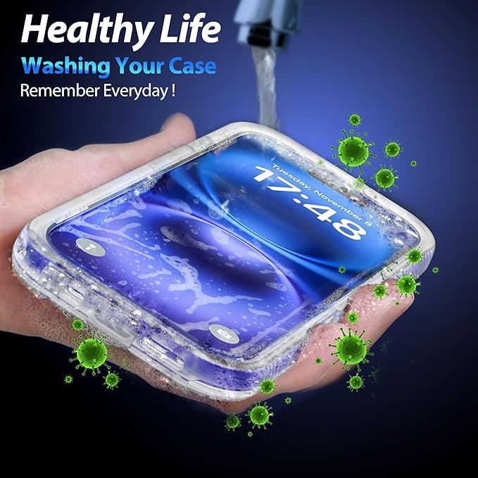 SPORTLINK for iPhone 16 Waterproof Case - Shockproof Dustproof Case with Built-in Clear Screen Protector, Full Body Heavy Duty Sealed Protective Cover for i Phone 16 6.1" Frosted Clear