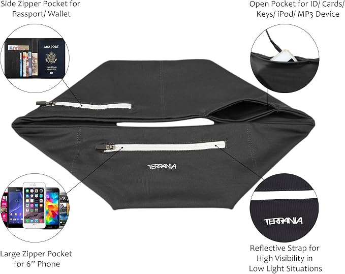 Unisex Running Belt Fanny Pack for iPhone X 6 7 8 Plus 11 12 13 Pro X XR XS, Runner Workout Belt Waist Pack for Women and Men Walking Fitness Jogging Travel