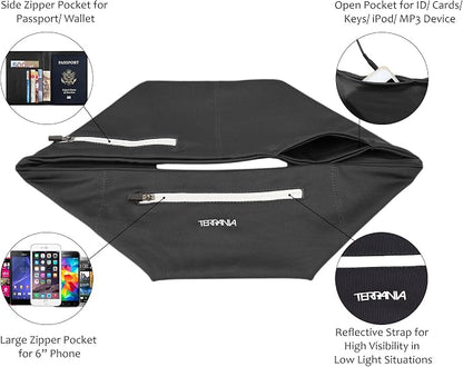 Unisex Running Belt Fanny Pack for iPhone X 6 7 8 Plus 11 12 13 Pro X XR XS, Runner Workout Belt Waist Pack for Women and Men Walking Fitness Jogging Travel