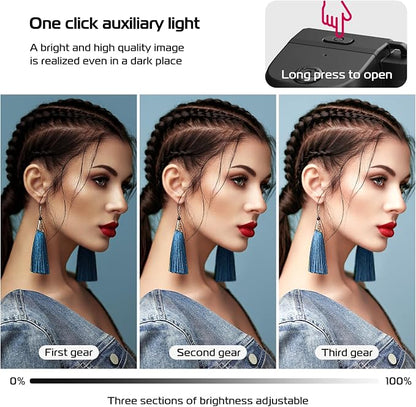 ULANZI CG02 Upgraded Smartphone Camera Shutter Handle Grip w Detachable Wireless Bluetooth Remote Control,Three-Gear Adjustable Fill Light for iPhone Samsung Google OnePlus Phones Video/Photo Shooting