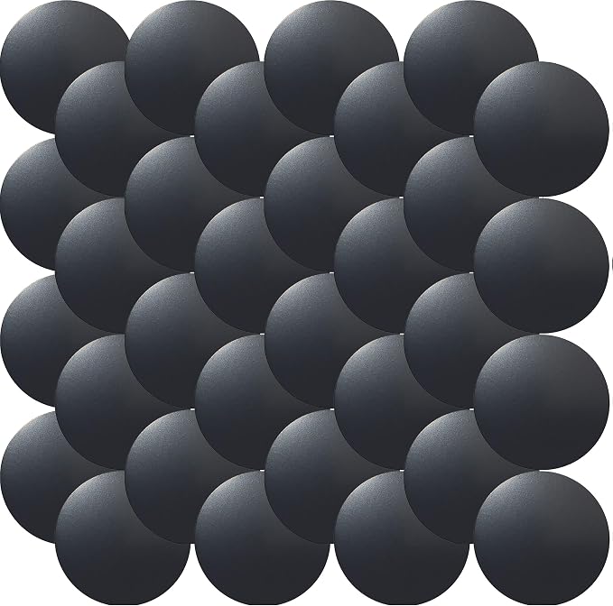 Cell Phone Metal Stickers 0.8 inch for Magnetic Car Mount. Replacement Set of 32 Mini Magnet Metal Plates. Silver Car Sticky Small Round Iron Discs with 3M Adhesive Backing for Case, DIY, Crafts.