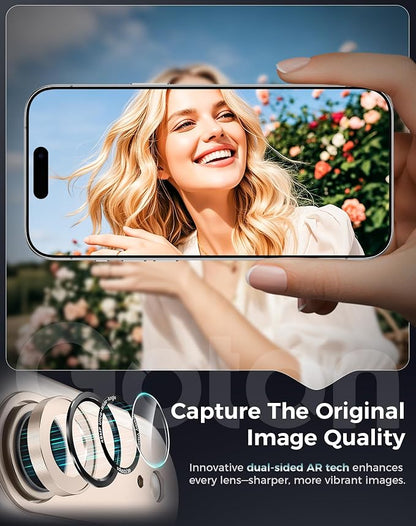 Goton Compatible for iPhone Air Camera Lens Protector 2025, 1-Pack Aluminum Alloy Metal Cover with HD Tempered Glass for iPhone 17 Air, Pro Camera Style, Shatter-Resistant, Scratch-Proof