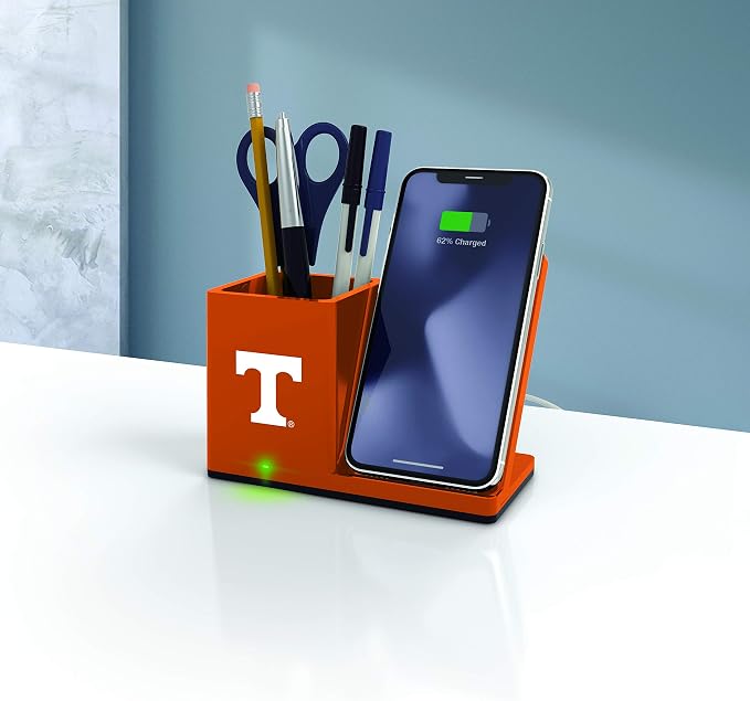 SOAR NCAA Unisex Cell Phone Wireless Charging Stand and Desktop Organizer