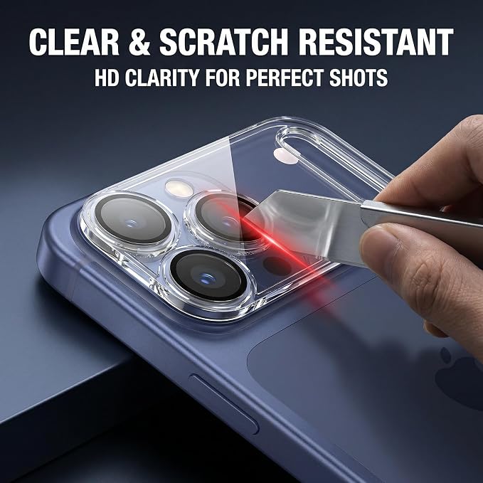 HANKN Quicksand Lens for iPhone 17 Pro Camera Lens Tempered Glass Protector, Ultra HD Clear 9H Hardness Anti-Scrach Dynamic Liquid Glitter Sand Cute Cover Strong Adsorption Case Friendly (Dark Purple, iPhone 17 Pro)