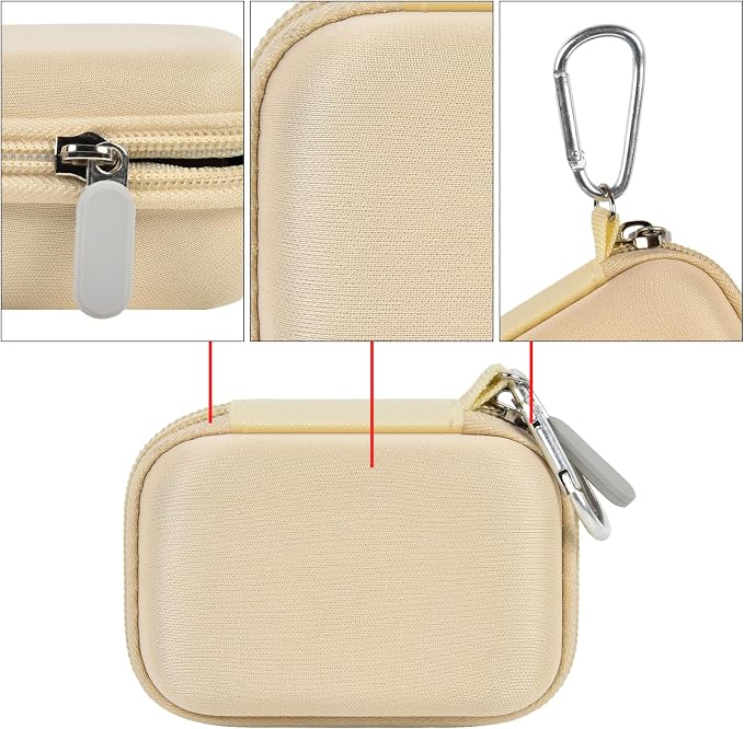 casmilee Portable Charger Power Bank Case for Swyop/for Feob/for Charmast/for JEJILL/for LanLuk/for VEGER/for iWALK/for Taegila/for Kuulaa and More Small Charging Battery Pack - Bag Only (Beige)