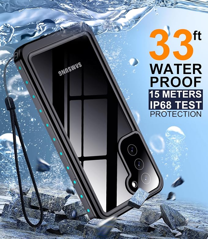 Temdan for Samsung Galaxy S21 Case Waterproof with Built-in Screen Protector 360 Full Body Underwater Case Shockproof Dustproof for Samsung S21 Phone Case Heavy Duty Protective 5G 6.2 Inch Teal