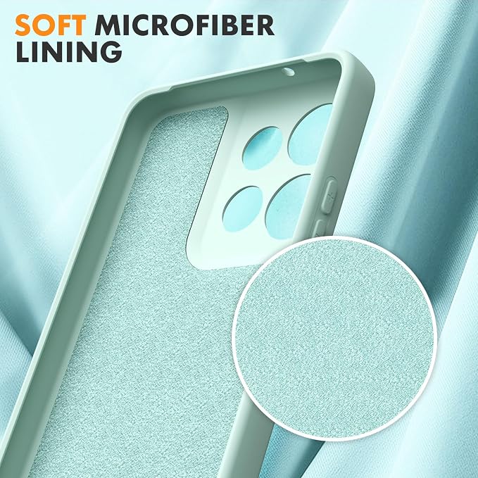 Case for Motorola Moto G Power (2025), 2 Pack Tempered Glass Screen Protectors, Soft TPU Silicone Shockproof Case-Mint