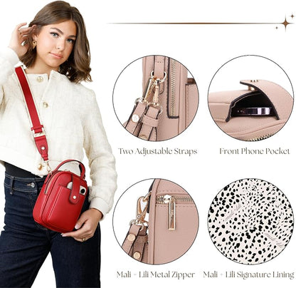 Mali+Lili Gail Vegan Leather Multi Compartment Crossbody Bag