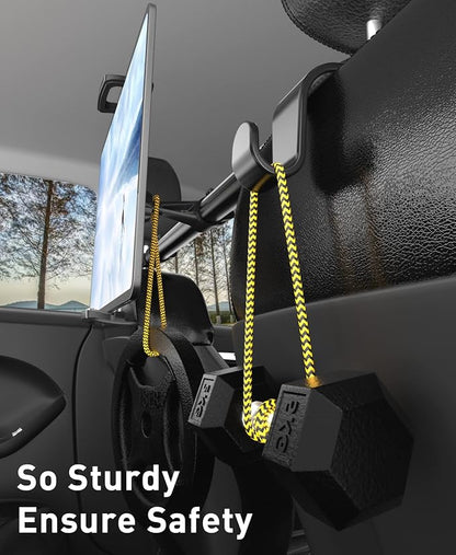 Tryone Car Tablet Holder Mount for iPad: Headrest Tablet Stand for Car Back Seat Compatible with iPad Pro Air Mini | Galaxy Tab | Kindle Fire HD | Switch OLED or Other 4.7-16.1" Devices