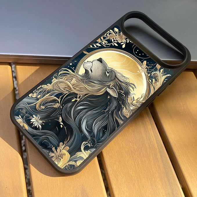 Constellation Series - Leo Designs Magnetic for iPhone 17 air Case, Tarot Style Model Glass Phone Cover, Compatible with Magsafe, Pocket-Friendly - fits iPhone 17 air Case for Women