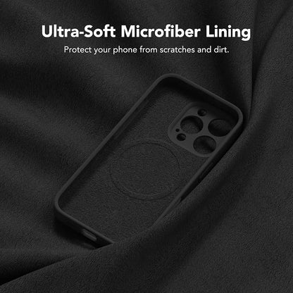 Magnetic for iPhone 16 Pro Max Case, Compatible with MagSafe, [Full Camera Protection][Screen Protector] Silicone Shockproof Protective Phone Case for iPhone 16 Pro Max 6.9", Black