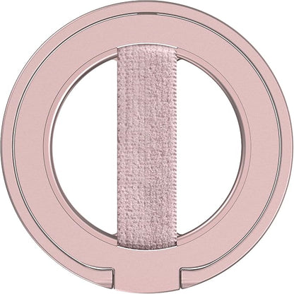 EWA MagOne Ultra for Magsafe Phone Grip Kickstand [Replaceable Elastic Finger Loop], Mag Safe Ring Holder Stand, Two-Sided Magnetic Phone Accessories for iPhone 17,16,15,14,13,12 Pro/Max/Plus-RoseGold