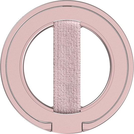 EWA MagOne Ultra for Magsafe Phone Grip Kickstand [Replaceable Elastic Finger Loop], Mag Safe Ring Holder Stand, Two-Sided Magnetic Phone Accessories for iPhone 17,16,15,14,13,12 Pro/Max/Plus-RoseGold