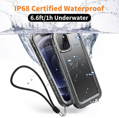 Cozycase Compatible with iPhone 12 Pro Max Case Waterproof, Built-in Screen Protector, Full Body Protective Cover, Shockproof Waterproof Case for iPhone 12 Pro Max 6.7 inch 2020 (Black)