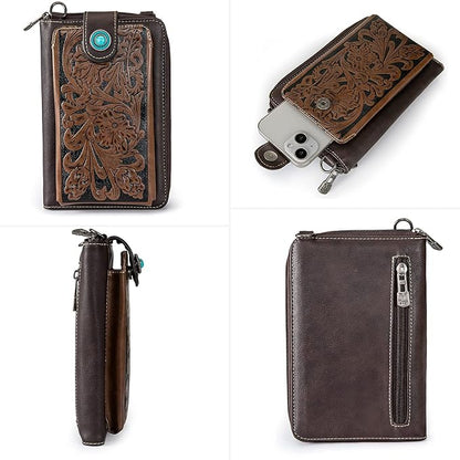 Montana West Small Crossbody Bags for Women Western Handbag with Cash Slots