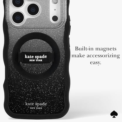 kate spade new york iPhone 17 Pro Case - Compatible with MagSafe - Designer Phone Case - Wavy Nightfall