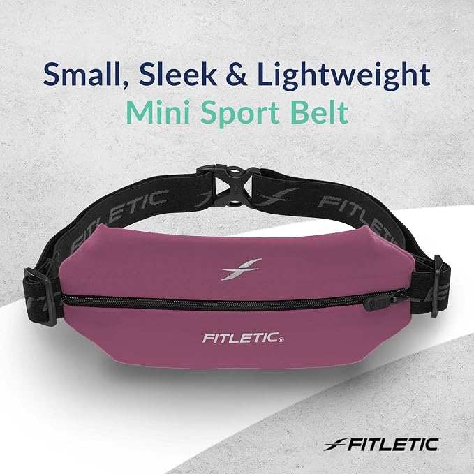 Fitletic Active Lifestyle Fanny Pack & Mini Sports Running Belt For Men & Women – Lightweight, Low Profile- Ultra-Soft Expandable Lycra Pouch - Fits All Phones – Inner Pocket