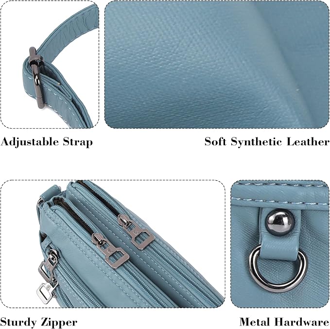 MINICAT Multiple Pockets Small Crossbody Purse Cell Phone Purse Shoulder Bags for Women Cross Body Bag for Woman