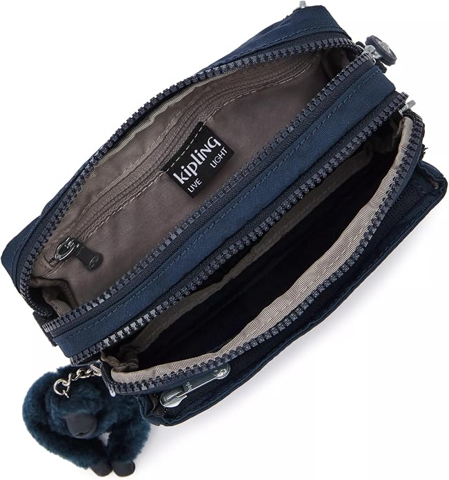 Kipling Women’s Abanu Multi Crossbody Bag, Lightweight, Adjustable Nylon Waist Pack with Multi-Compartment Zip Pockets
