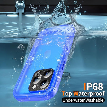 Cozycase Compatible with iPhone 13 Pro Max Waterproof Case - Full Body Dustproof Shockproof Built-in Screen Protector Rugged Waterproof Case for iPhone 13 Pro Max 6.7 Inch Blue