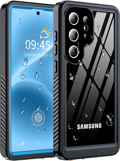 for Samsung Galaxy S25 Ultra Case, IP68 Waterproof with Built-in Screen&Lens Protector [14FT Military Shockproof] Full Body Heavy Duty Protective Phone Case for S25 Ultra 5G, Blue