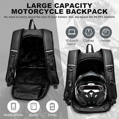 Motorcycle Helmet Backpack, Luggage Backpack for Men, Motorcycle accessories, Motorbike Riding Bags, Bikers backpack, Large Capacity Laptop Bag