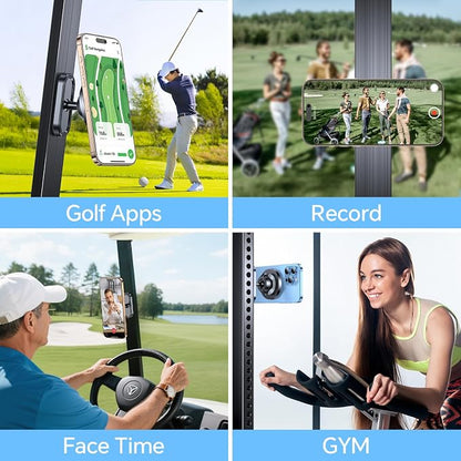 Magnetic Golf Cart Phone Holder for MagSafe Gym Mount【Strong Magnets】Magnetic Phone Holder for Golf Cart Phone Mount for iPhone 17 16 15 Fits EZGO Club Car Yamaha Icon Golf Accessories For Men Gifts