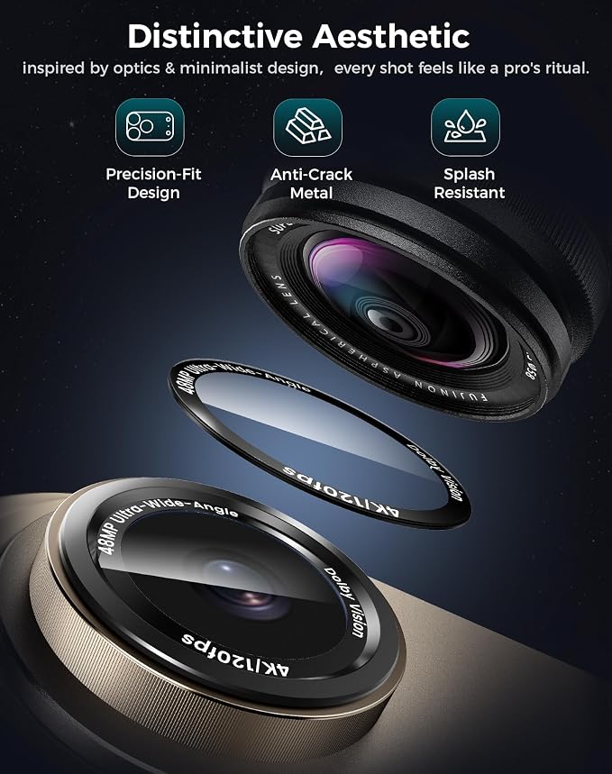 Goton Compatible for iPhone Air Camera Lens Protector 2025, 1-Pack Aluminum Alloy Metal Cover with HD Tempered Glass for iPhone 17 Air, Pro Camera Style, Shatter-Resistant, Scratch-Proof