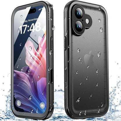 SPORTLINK for iPhone 17 Waterproof Phone Case - Built in Screen Protector/Shockproof/Military Rugged Dropproof/Dustproof/Heavy Duty, 360 Full Body, Protective Cover for iPhone 17 6.3 inch Black
