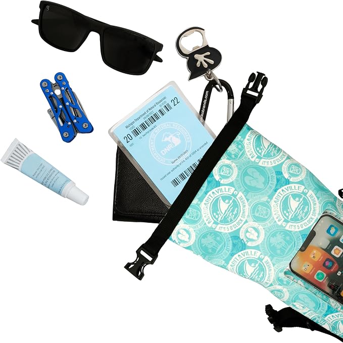 geckobrands Waterproof Phone Tote with 2L Dry Bag and Adjustable Strap – Protect Your Phone and Valuables While on The Go