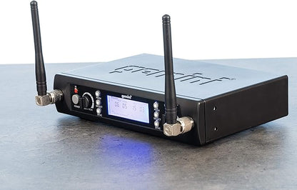 Gemini Sound UHF-6200M Wireless Mic System – UHF Receiver with Selectable Frequencies, Dual Handheld Mics, 150ft Range, LCD Display, Clear Audio for Performers, Churches, Weddings & Events
