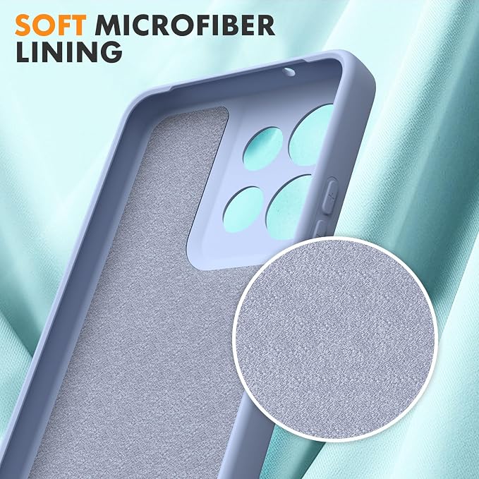 Case for Motorola Moto G Power (2025), 2 Pack Tempered Glass Screen Protectors, Soft TPU Silicone Shockproof Case-Lavender