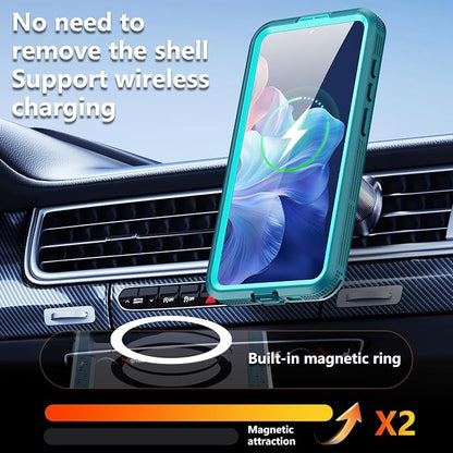 Guppy for Galaxy S26 Plus Magnetic Waterproof Case, Built-in Screen Protector [IP68 Waterproof][14FT Military Drop Proof] 360° Full Body Protection Dustproof Shockproof Heavy Duty Rugged Case, Cyan