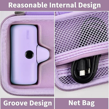 Portable Charger Power Bank Case for 2PCS Swyop /for Feob /for Charmast /for JEJILL /for LanLuk /for VEGER /for iWALK /for Taegila /for Kuulaa and More Small Charging Battery Pack - Bag Only (Purple)