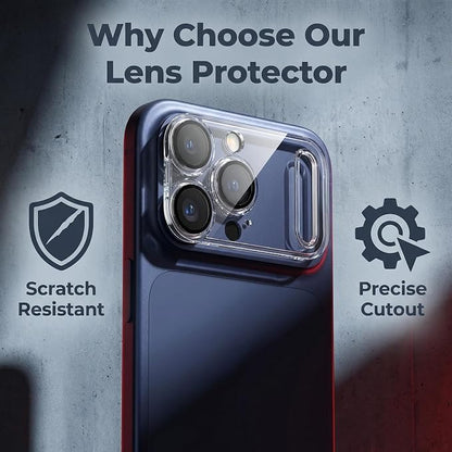 HANKN Quicksand Lens for iPhone 17 Pro Max Camera Lens Tempered Glass Protector, Ultra HD Clear 9H Hardness Anti-Scrach Dynamic Liquid Glitter Sand Cute Cover Strong Adsorption Case Friendly (Dark Purple, iPhone 17 Pro Max)